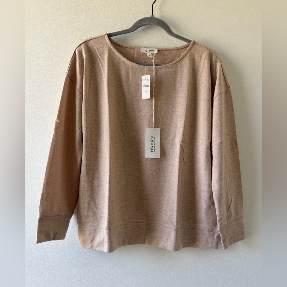 Haven Well Within crewneck lounge top, oatmeal